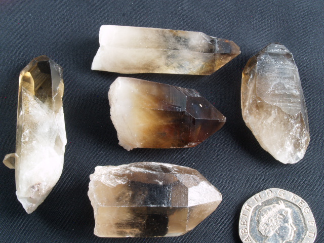 (image for) Smoky Quartz (natural): crystals (medium) - Click Image to Close
