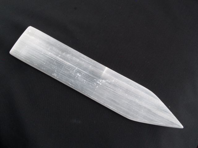 (image for) Selenite (Satin Spar): wand - flat sword - Click Image to Close