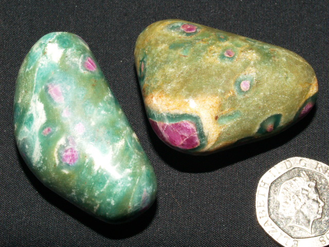 (image for) Fuchsite with Ruby / Kyanite: polished pieces (xlarge) - Click Image to Close