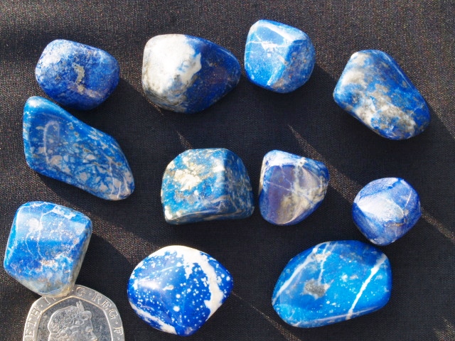 (image for) Lapis Lazuli: polished pieces (medium) - Click Image to Close