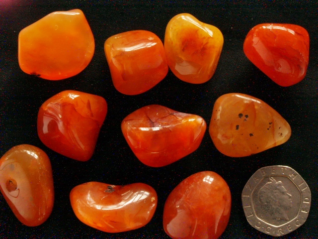 (image for) Carnelian: tumbled stones - Click Image to Close