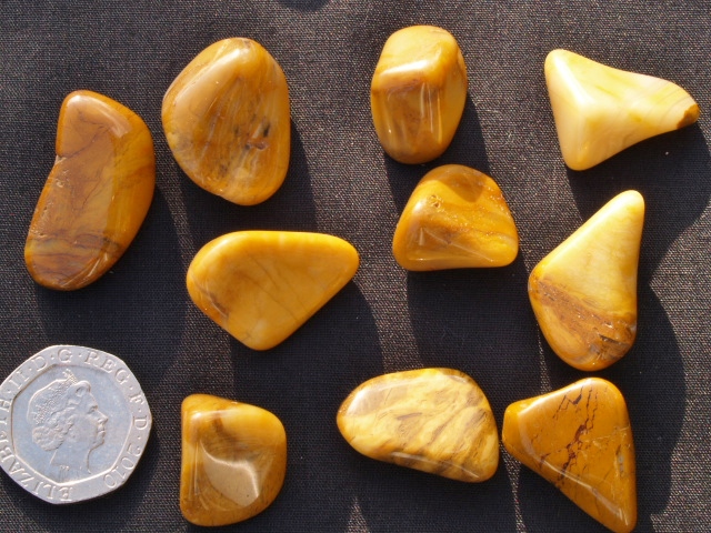 (image for) Yellow Jasper: tumbled stones (small) - Click Image to Close