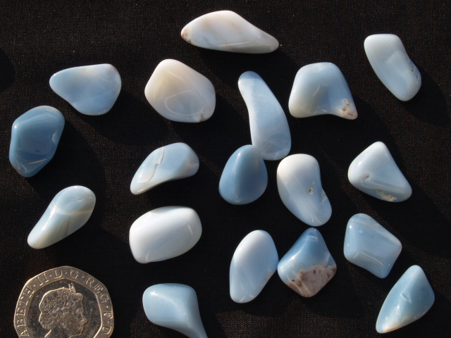(image for) Opal - Blue (Owyhee): polished pieces - Click Image to Close