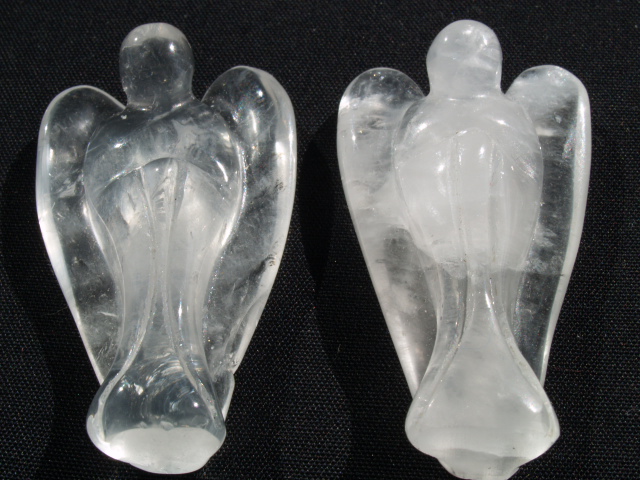 (image for) Clear Quartz: Angel carvings - Click Image to Close